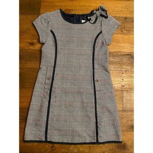 hope & henry size 6 girl grey Bow Shoulder A-Line Dress